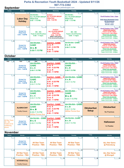 schedule